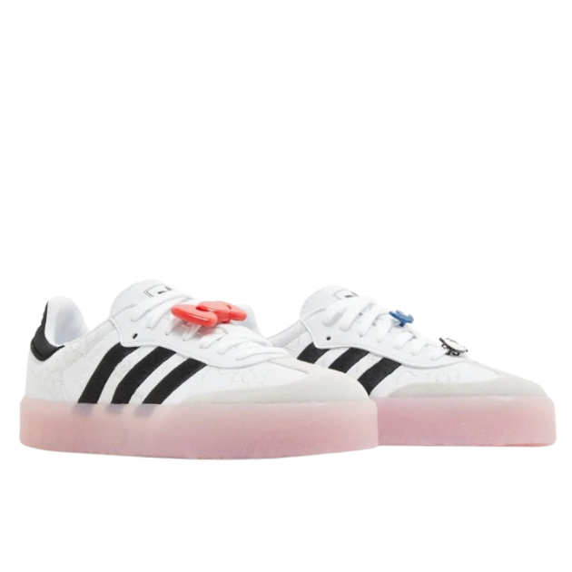 Tênis adidas Sambae x Hello Kitty Cloud White Clear Pink Branco