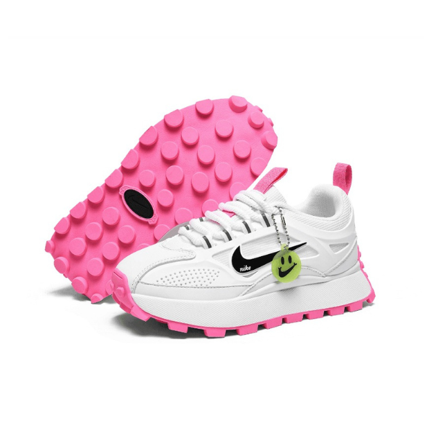 Nike Bailleli Branco e Rosa – Elegância Ousada, Conforto Ilimitado