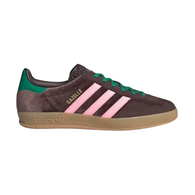 Adidas Gazelle marrom com verde-couro