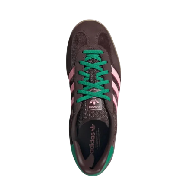 Adidas Gazelle marrom com verde-couro
