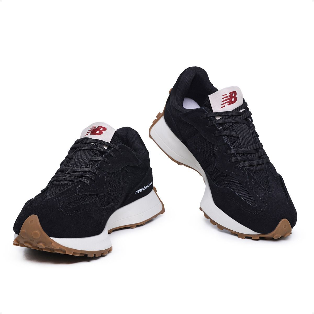 Tênis New Balance 327 Preto e Branco- Couro