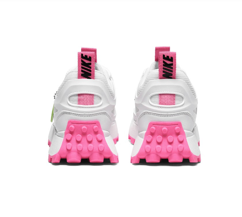 Nike Bailleli Branco e Rosa – Elegância Ousada, Conforto Ilimitado