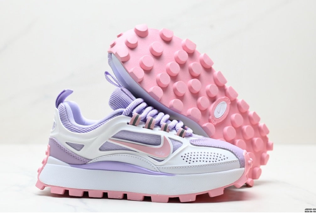 Nike Bailleli Branco Rosa e Lilas – Elegância Ousada, Conforto Ilimitado