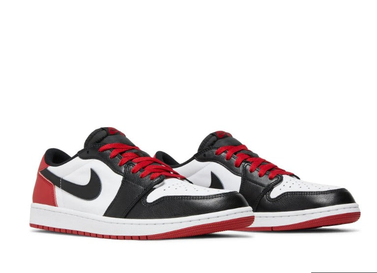 Tênis Air Jordan 1 Low OG Black Toe (2023) Vermelho