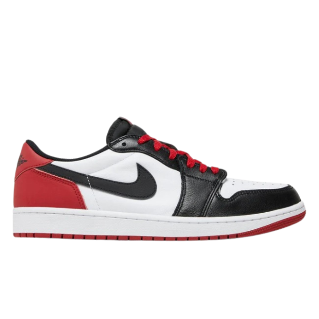 Tênis Air Jordan 1 Low OG Black Toe (2023) Vermelho