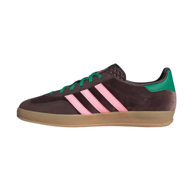 Adidas Gazelle marrom com verde-couro