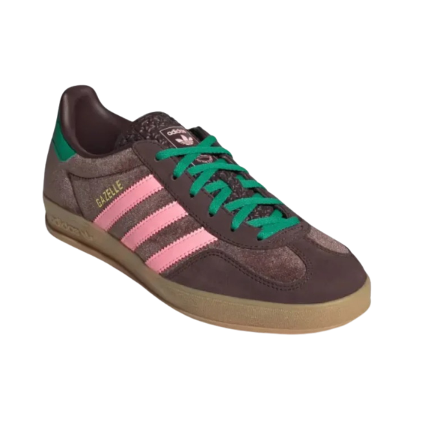 Adidas Gazelle marrom com verde-couro