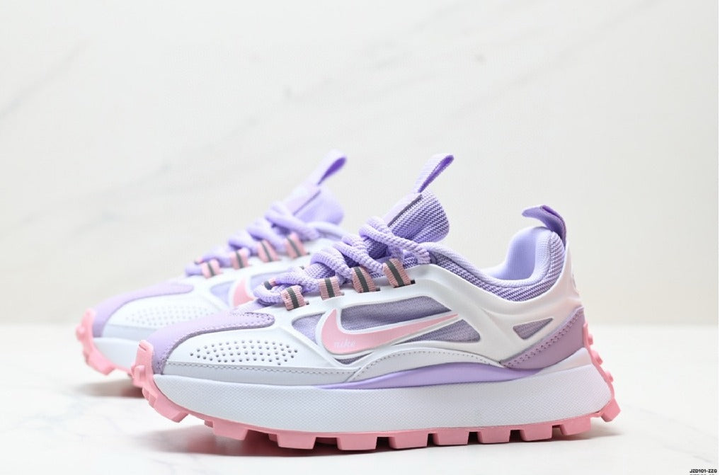 Nike Bailleli Branco  Rosa e Lilas – Elegância Ousada, Conforto Ilimitado