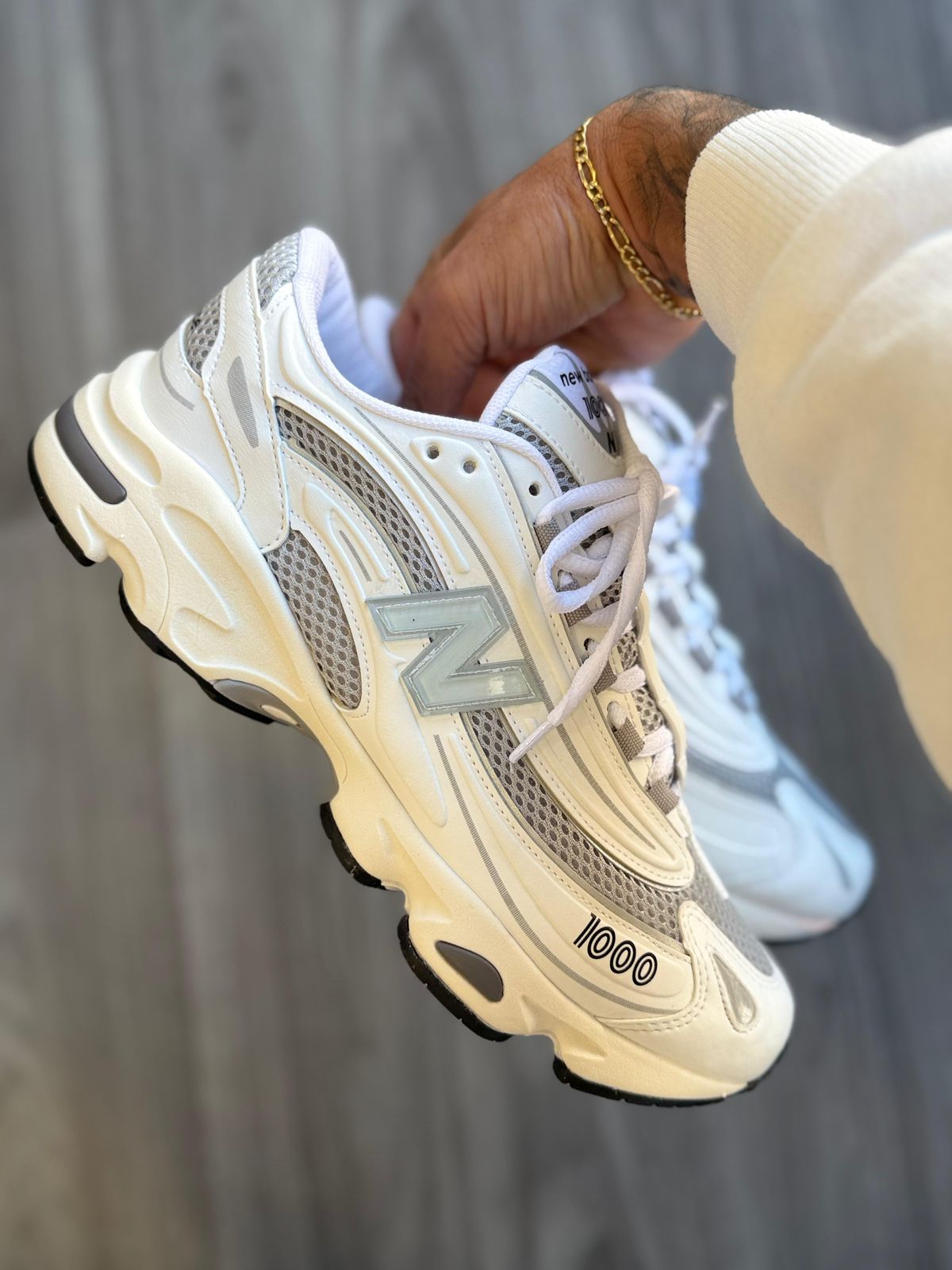 New Balance Tênis New Balance 1000 Branco/Cinza Claro